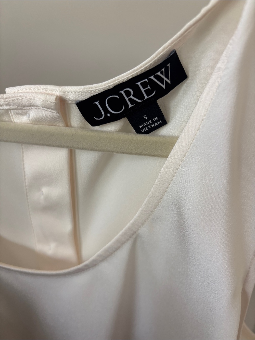 J. Crew Cream Satin Scoop Tank - Picture 2 of 5